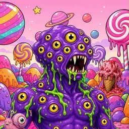 Oozlings #5396, Eyeball Cluster · Candy Planet