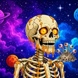 Oozlings #54, Skull · Void Nebula