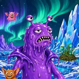 Oozlings #5408, Slug · Aurora Ice