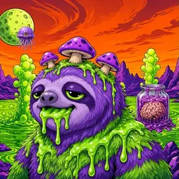 Oozlings #5417, Slime Sloth · Acid Lake