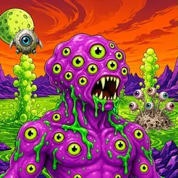 Oozlings #5419, Mutated Eyeball Cluster · Acid Lake