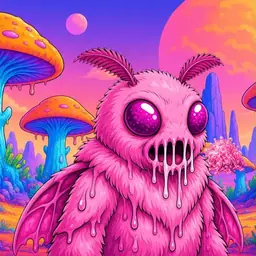 Oozlings #5422, Mutant Moth · Mushroom Desert