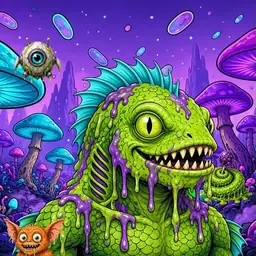 Oozlings #5423, Swamp Fish · Fungus Forest