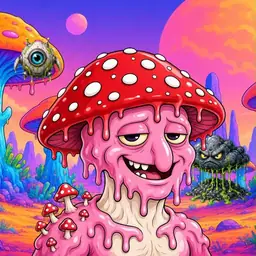 Oozlings #5425, Mushroom Head · Mushroom Desert