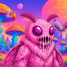 Oozlings #5430, Mutant Moth · Mushroom Desert