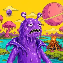 Oozlings #5432, Slug · Turquoise Swamp