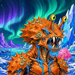 Oozlings #5433, Mutated Crab · Aurora Ice