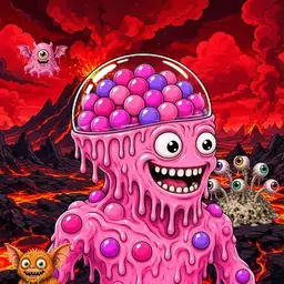 Oozlings #5445, Gumball Brain · Lava Fields