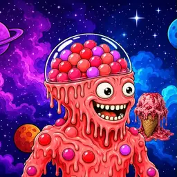 Oozlings #5449, Mutated Gumball Brain · Void Nebula