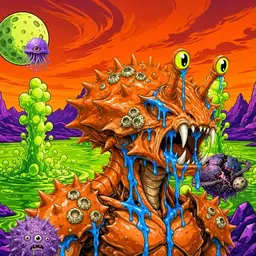 Oozlings #5458, Mutated Crab · Acid Lake