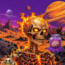 Oozlings #5459, Fire Skull · Ship Junkyard