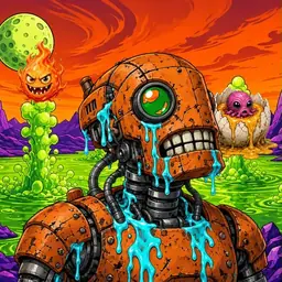 Oozlings #5466, Rusty Robot · Acid Lake