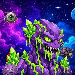 Oozlings #5472, Crystal Rock · Void Nebula