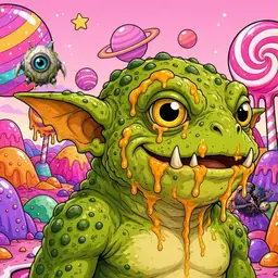 Oozlings #5477, Toad Goblin · Candy Planet