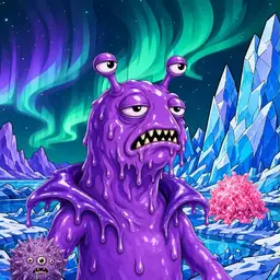 Oozlings #5478, Slug · Aurora Ice