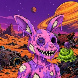 Oozlings #5480, Zombie Bunny · Ship Junkyard