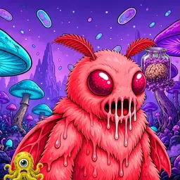 Oozlings #5487, Mutated Mutant Moth · Fungus Forest