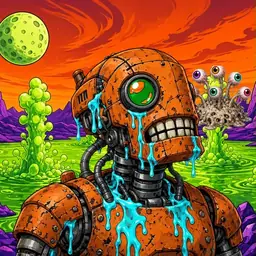 Oozlings #5493, Rusty Robot · Acid Lake
