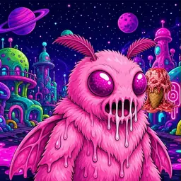 Oozlings #5499, Mutant Moth · Neon City