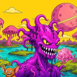 Oozlings #550, Squid · Turquoise Swamp