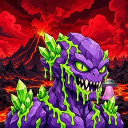 Oozlings #5504, Crystal Rock · Lava Fields