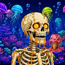 Oozlings #5508, Skull · Glow Reef