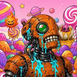 Oozlings #5511, Rusty Robot · Candy Planet