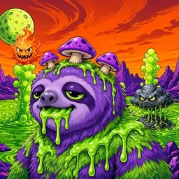 Oozlings #5514, Slime Sloth · Acid Lake
