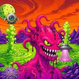 Oozlings #5515, Mutated Squid · Acid Lake