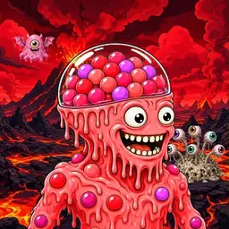 Oozlings #5517, Mutated Gumball Brain · Lava Fields