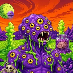 Oozlings #5521, Eyeball Cluster · Acid Lake