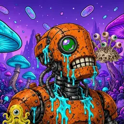 Oozlings #5528, Rusty Robot · Fungus Forest