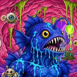 Oozlings #5529, Anglerfish · Flesh Cave