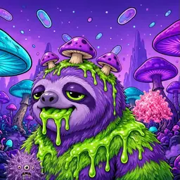 Oozlings #553, Slime Sloth · Fungus Forest
