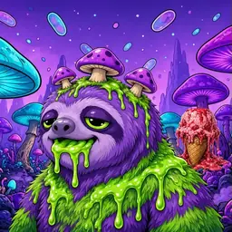 Oozlings #5530, Slime Sloth · Fungus Forest