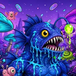 Oozlings #5533, Anglerfish · Fungus Forest