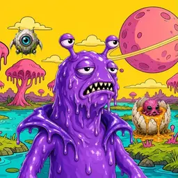 Oozlings #5541, Slug · Turquoise Swamp
