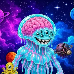 Oozlings #5545, Jellyfish Brain · Void Nebula