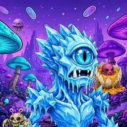Oozlings #5548, Ice Cyclops · Fungus Forest