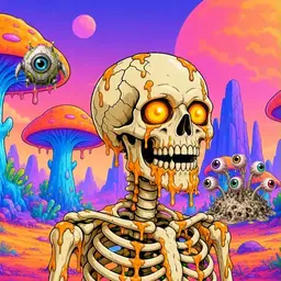 Oozlings #5551, Skull · Mushroom Desert