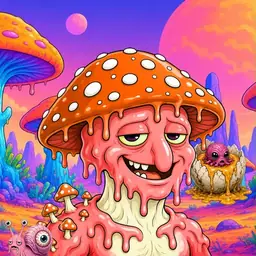 Oozlings #5572, Mutated Mushroom Head · Mushroom Desert