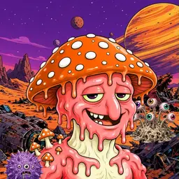 Oozlings #5574, Mutated Mushroom Head · Ship Junkyard