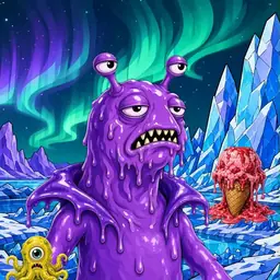 Oozlings #5581, Slug · Aurora Ice