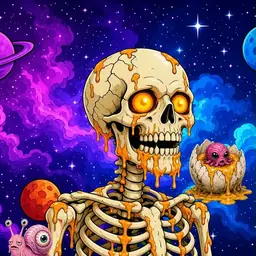 Oozlings #5588, Skull · Void Nebula
