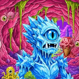 Oozlings #5589, Ice Cyclops · Flesh Cave