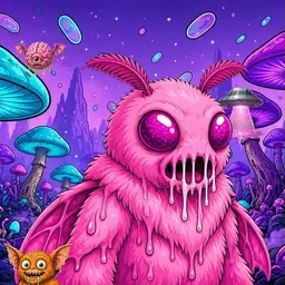 Oozlings #5591, Mutant Moth · Fungus Forest