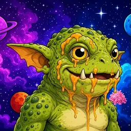 Oozlings #5594, Toad Goblin · Void Nebula