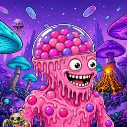 Oozlings #5599, Gumball Brain · Fungus Forest