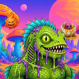 Oozlings #5609, Swamp Fish · Mushroom Desert