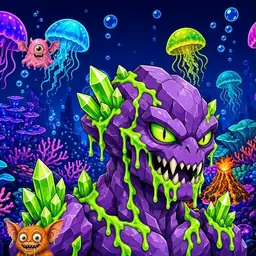 Oozlings #5616, Crystal Rock · Glow Reef
